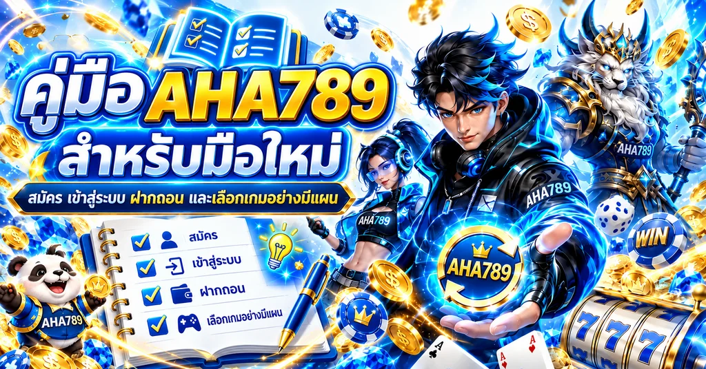AHA789 คู่มือมือใหม่ สมัคร ฝากถอน และเลือกเกม